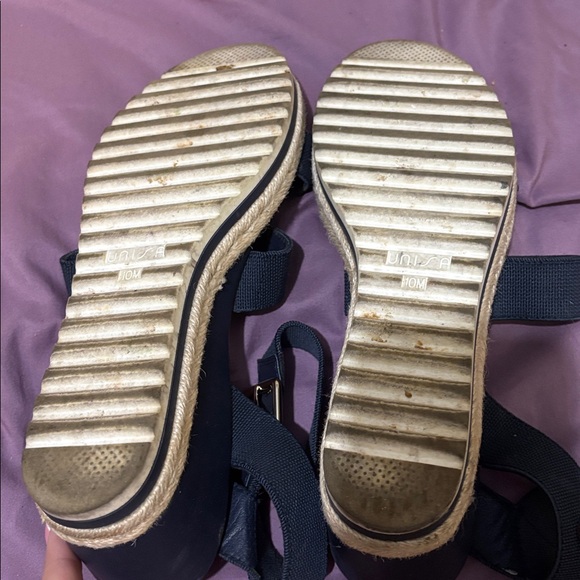 Unisa Navy Blue Wedge Sandals - Picture 3 of 4